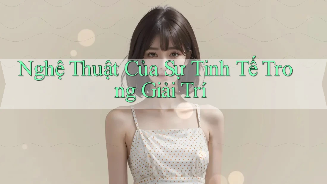 Nghệ Thuật Của Sự Tinh Tế Trong Giải Trí