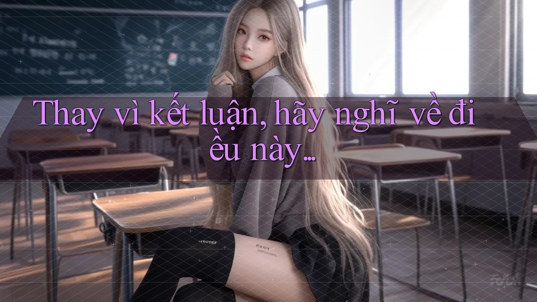 Thay vì kết luận, hãy nghĩ về điều này. . . Thay vì kết luận, hãy nghĩ về điều này. . .