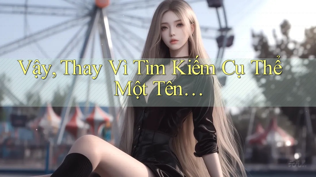 Vậy, Thay Vì Tìm Kiếm Cụ Thể Một Tên…